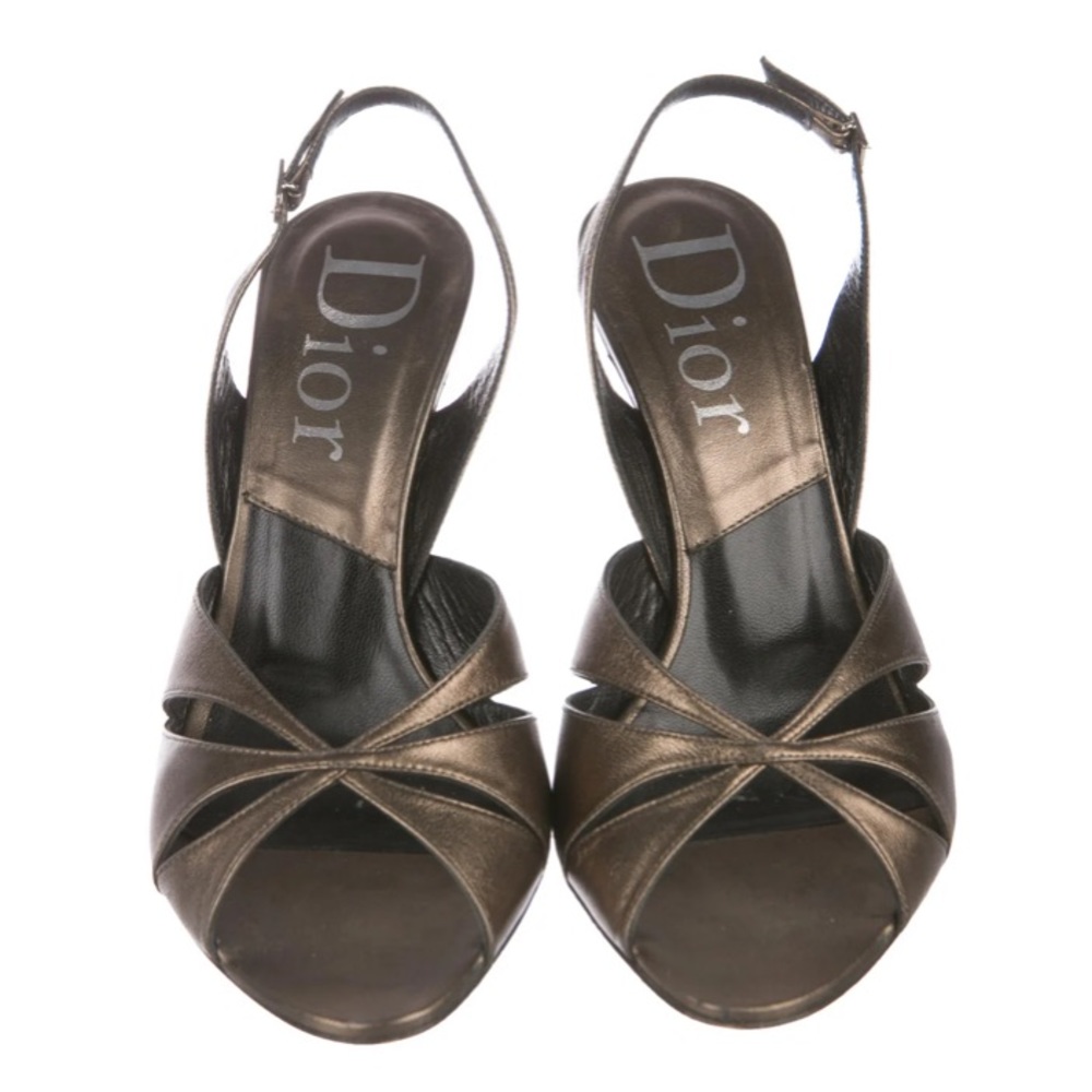 Fantastic condition bronze metallic Dior heels